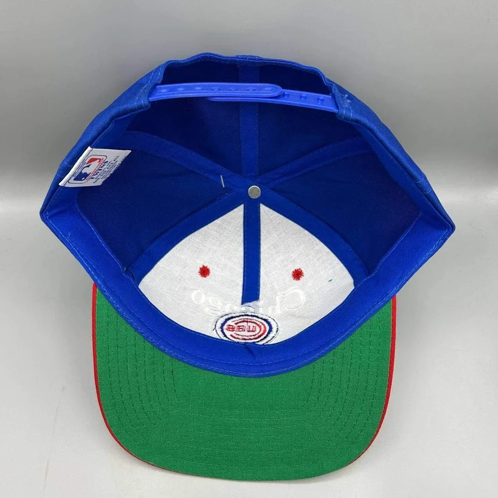 Vintage Chicago Cubs Hat Men Blue Red Twins Enterprise MLB Snap Back Cap New